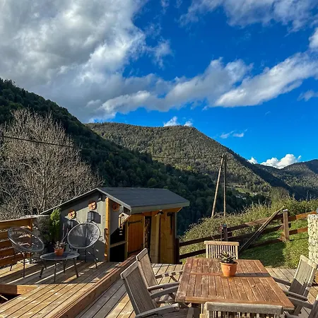 Le Rene-sens, 5p Avec Bain Nordique, Piscine Et Vue Pyrenees Σαλέ