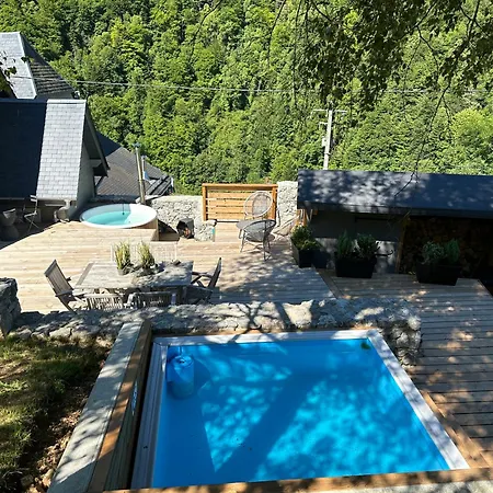 Σαλέ Le Rene-sens, 5p Avec Bain Nordique, Piscine Et Vue Pyrenees