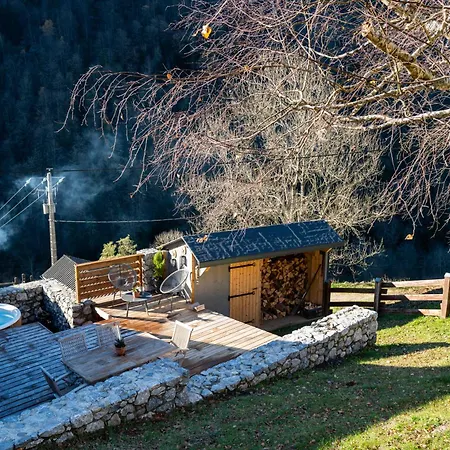 シャレー Le Rene-sens - 5 Pers - Grande Terrasse - Bain Nordique - Piscine ブトゥー