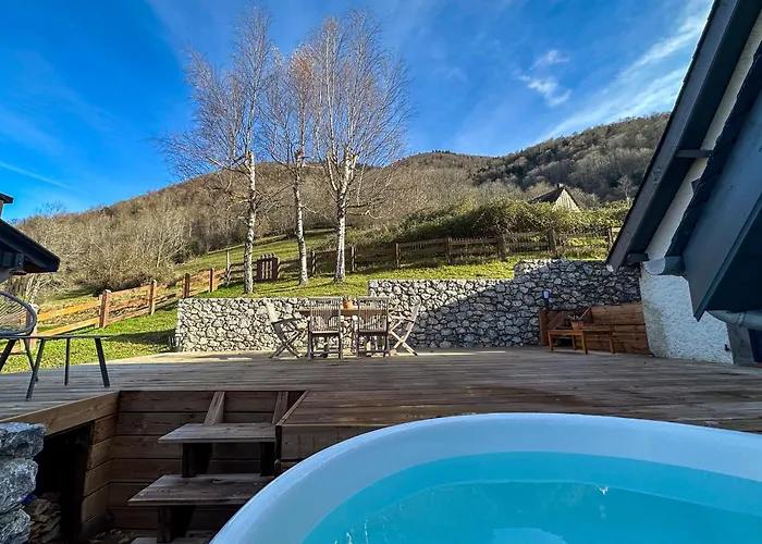 Le Rene-sens - 5 Pers - Grande Terrasse - Bain Nordique - Piscine Chalet Boutx